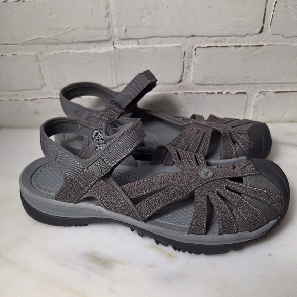 KEEN Rose Cascade Sandals Womens Sz 10 Waterproof Hiking Gray Brown 1010999 - Picture 1 of 5